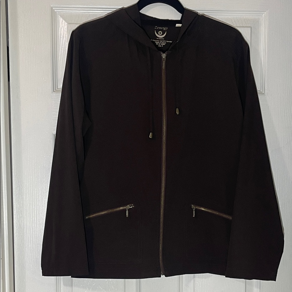 Zynergy by Chico’s Women's Brown Utility Jacket. Chico’s size 2